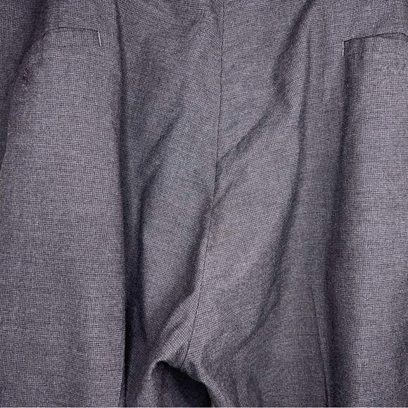 Size 40x29.5 Haggar Dark Grey Houndstooth Dress Pants Trousers Classic Academia - Picture 9 of 12